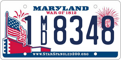 MD license plate 1MD8348