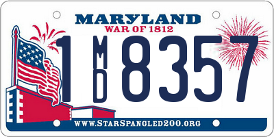 MD license plate 1MD8357