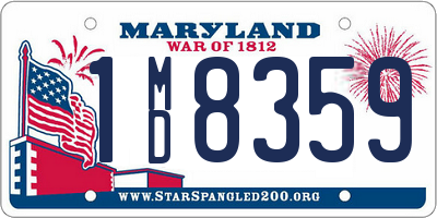 MD license plate 1MD8359