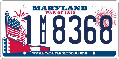 MD license plate 1MD8368