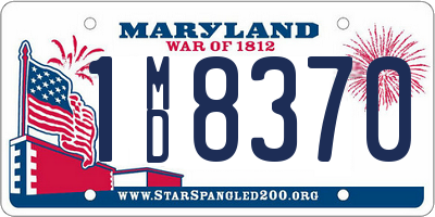 MD license plate 1MD8370