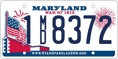 MD license plate 1MD8372