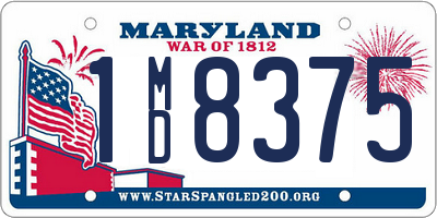 MD license plate 1MD8375