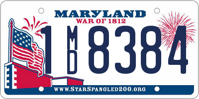 MD license plate 1MD8384