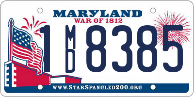 MD license plate 1MD8385