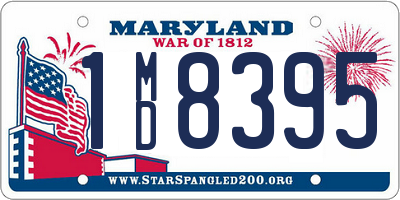 MD license plate 1MD8395