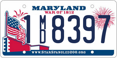 MD license plate 1MD8397