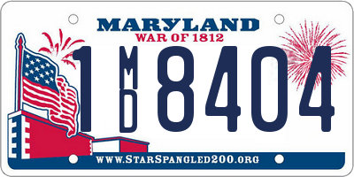 MD license plate 1MD8404