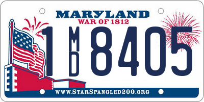 MD license plate 1MD8405