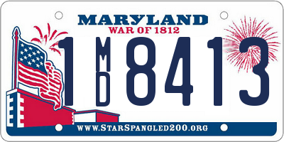 MD license plate 1MD8413