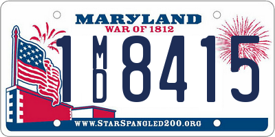 MD license plate 1MD8415