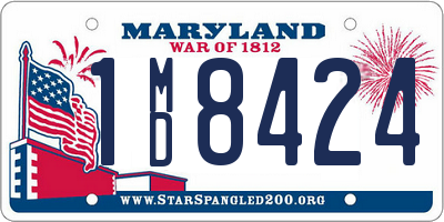 MD license plate 1MD8424