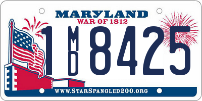 MD license plate 1MD8425