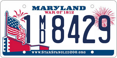 MD license plate 1MD8429