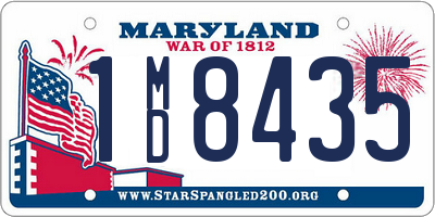 MD license plate 1MD8435