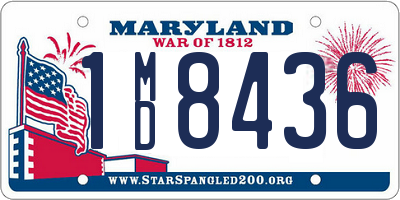 MD license plate 1MD8436