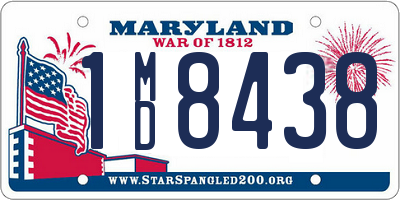 MD license plate 1MD8438