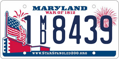 MD license plate 1MD8439