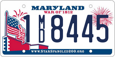 MD license plate 1MD8445