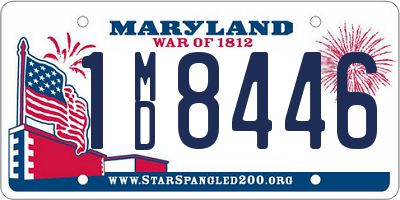 MD license plate 1MD8446