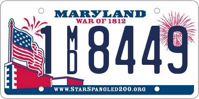 MD license plate 1MD8449