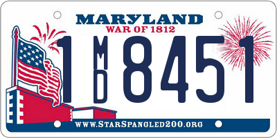 MD license plate 1MD8451