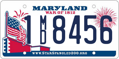 MD license plate 1MD8456