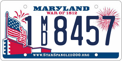 MD license plate 1MD8457