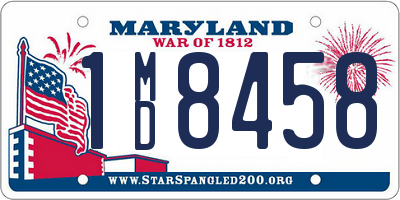 MD license plate 1MD8458