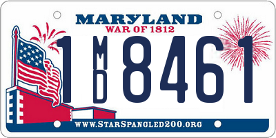 MD license plate 1MD8461