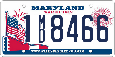 MD license plate 1MD8466