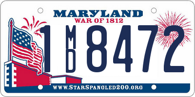 MD license plate 1MD8472