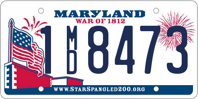 MD license plate 1MD8473