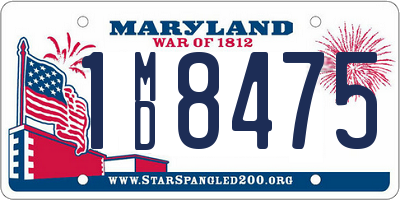 MD license plate 1MD8475