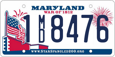 MD license plate 1MD8476