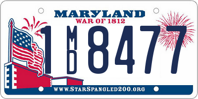 MD license plate 1MD8477