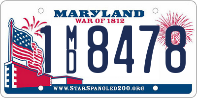 MD license plate 1MD8478