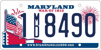 MD license plate 1MD8490