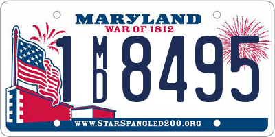 MD license plate 1MD8495