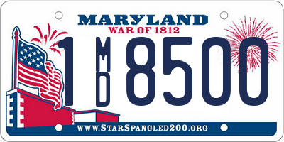 MD license plate 1MD8500