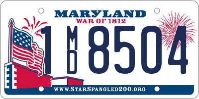 MD license plate 1MD8504