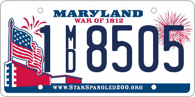 MD license plate 1MD8505