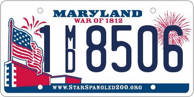 MD license plate 1MD8506