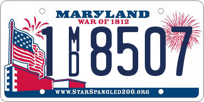 MD license plate 1MD8507