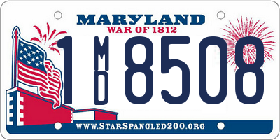 MD license plate 1MD8508