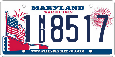 MD license plate 1MD8517