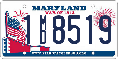 MD license plate 1MD8519