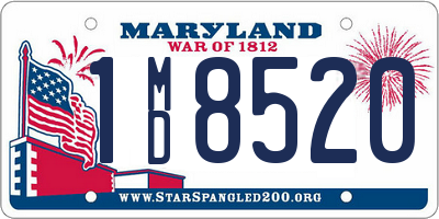 MD license plate 1MD8520