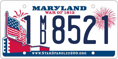 MD license plate 1MD8521