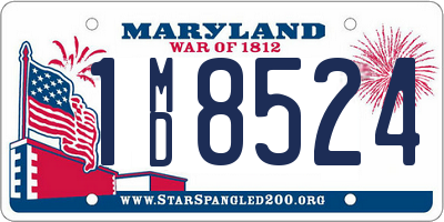 MD license plate 1MD8524